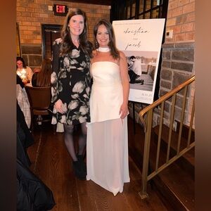 Elegant Strapless White Dress